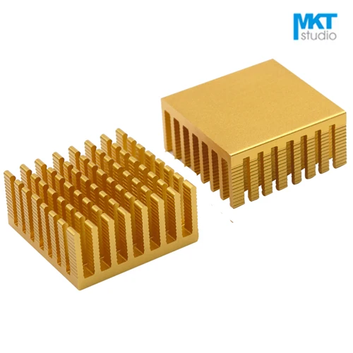 

10Pcs Gold 28*28*11mm Aluminum Cooling Fin Radiator Heat Sink For TO-3P, MOS, IC, Amplifier, Power