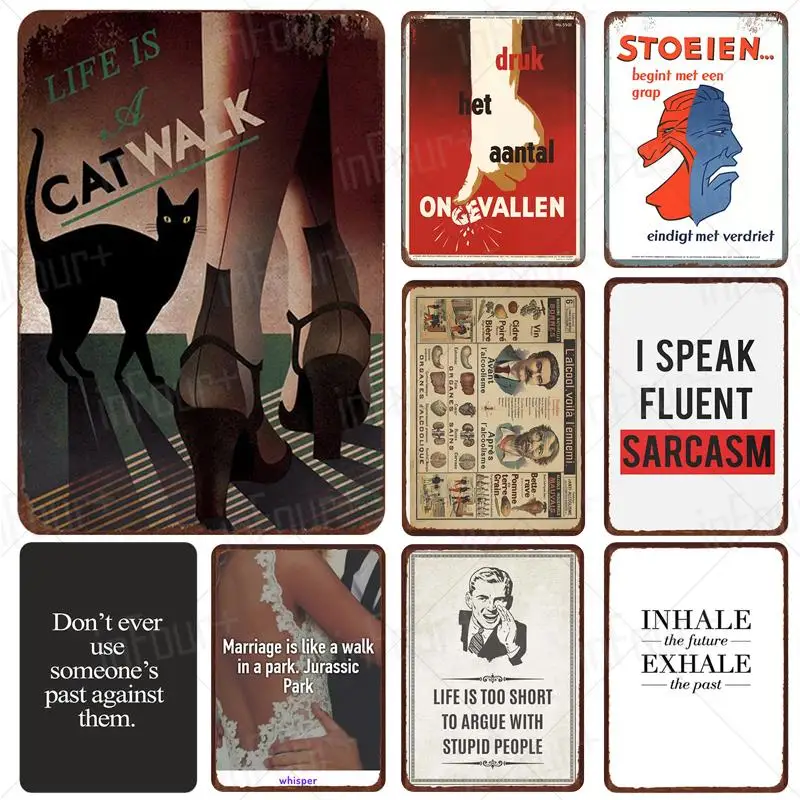 

Life Is Car Walk Metal Sign Plaque Metal Vintage Pub Tin Sign Wall Decor for Bar Club Tin Plates Vintage Metal Signs