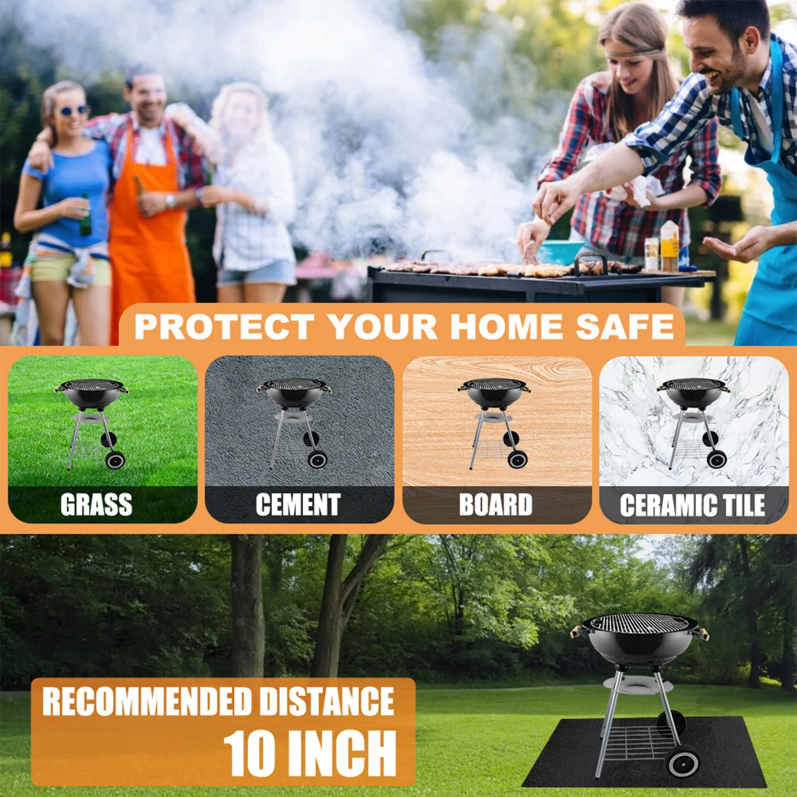

39 * 72 / 39 * 60 / 39 * 47 inches Baking Mat BBQ Tools Cooking Grilling Sheet Heat Resistance Easily Cleaned Kitchen Tools