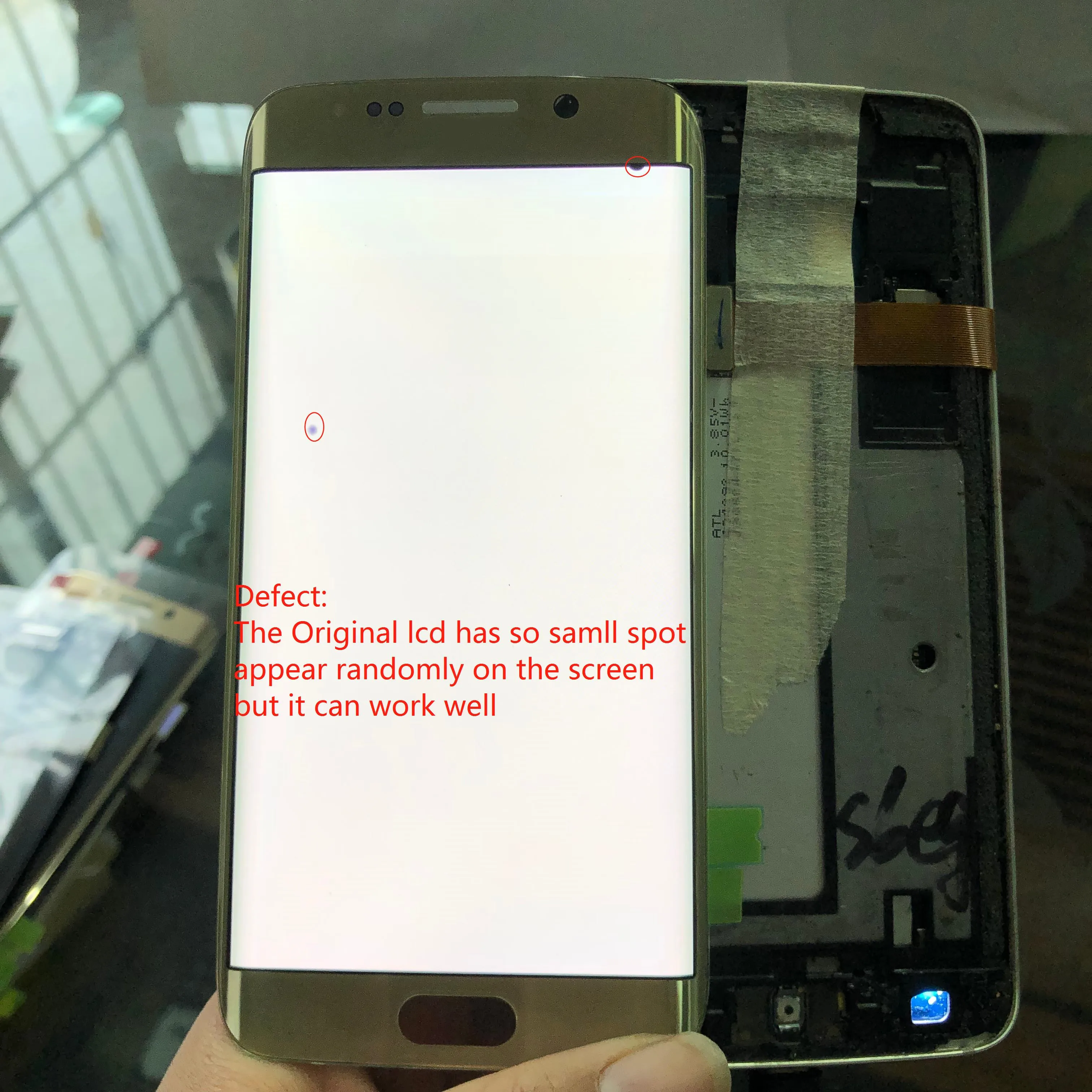 Оригинальный Amoled 5 1 дюйма + небольшой точечный ЖК дисплей для Samsung Galaxy S6 Edge G925 G925F с