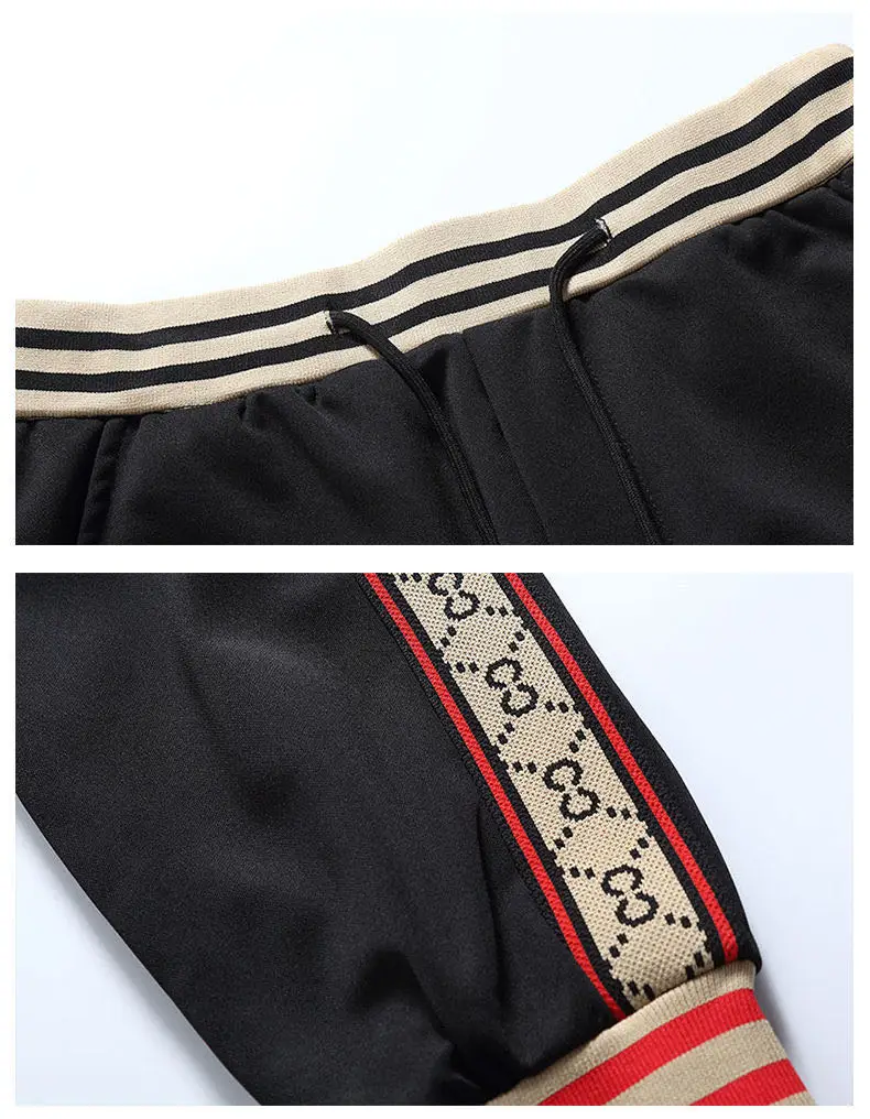 

2020 autumn men's casual long-sleeved clothes two-piece cardigan running sports two-piece suit