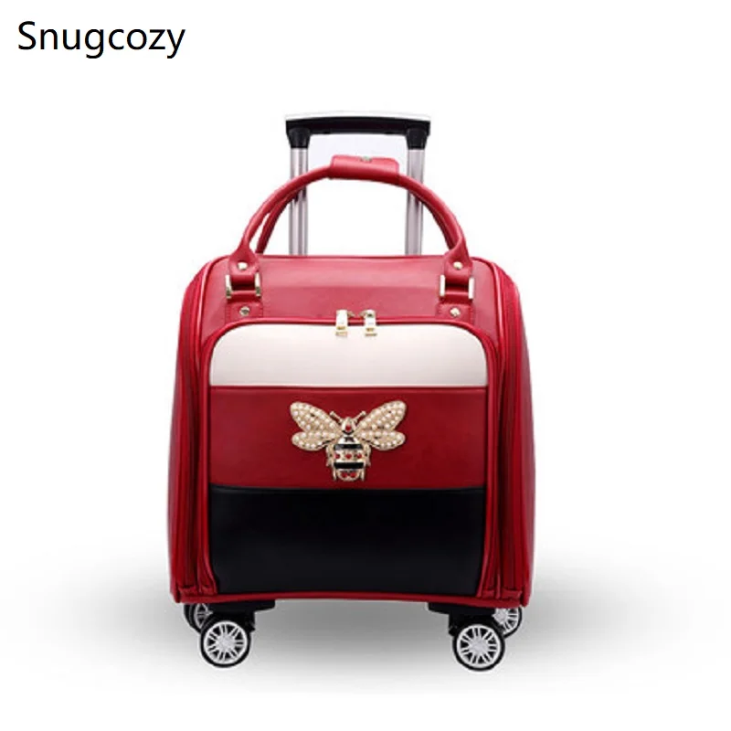 Snugcozy модный Удобный и Компактный женский чемодан на колесиках размером 16/18 дюйма