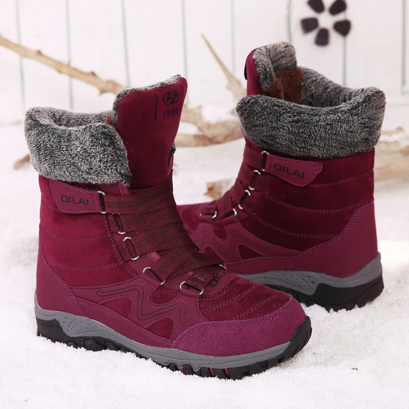 CUNGEL/женские ботинки зимние плюшевые водонепроницаемые походные женские для