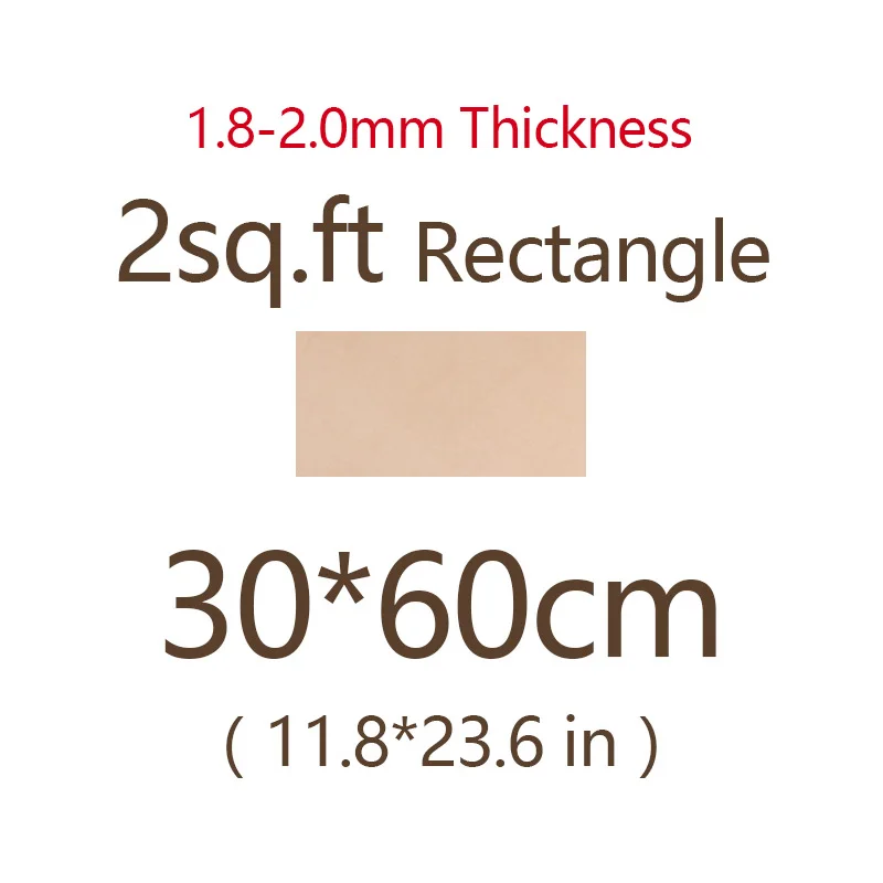 2.0mm Thick 30x60cm Натуральная кожа растительного дубления воловья кожа кусок материал, можно гравировать крашение кожевенное ремесло Diy основной цвет несколько толщины - Цвет: 2.0mm Thick 30x60cm