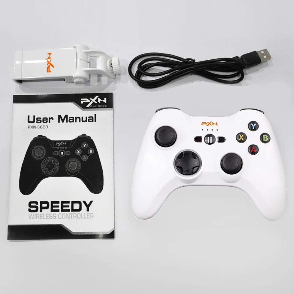 White PXN PXN-6603 геймпад портативная игровая консоль беспроводной Bluetooth MFi игровой контроллер портативный джойстик Вибрация ручной для IOS - Цвет: White