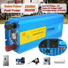 5000 Вт Двойной ЖК-дисплей пиковый инвертор немодулированного синусоидального сигнала EU Universal Socket DC 12 В AC 220 В230 В домашнийВыходной инвертор
