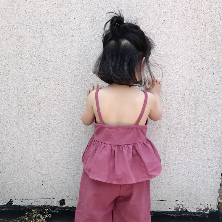 Комплекты одежды для малышей Милая Одежда девочек Детский комбинезон с оборками