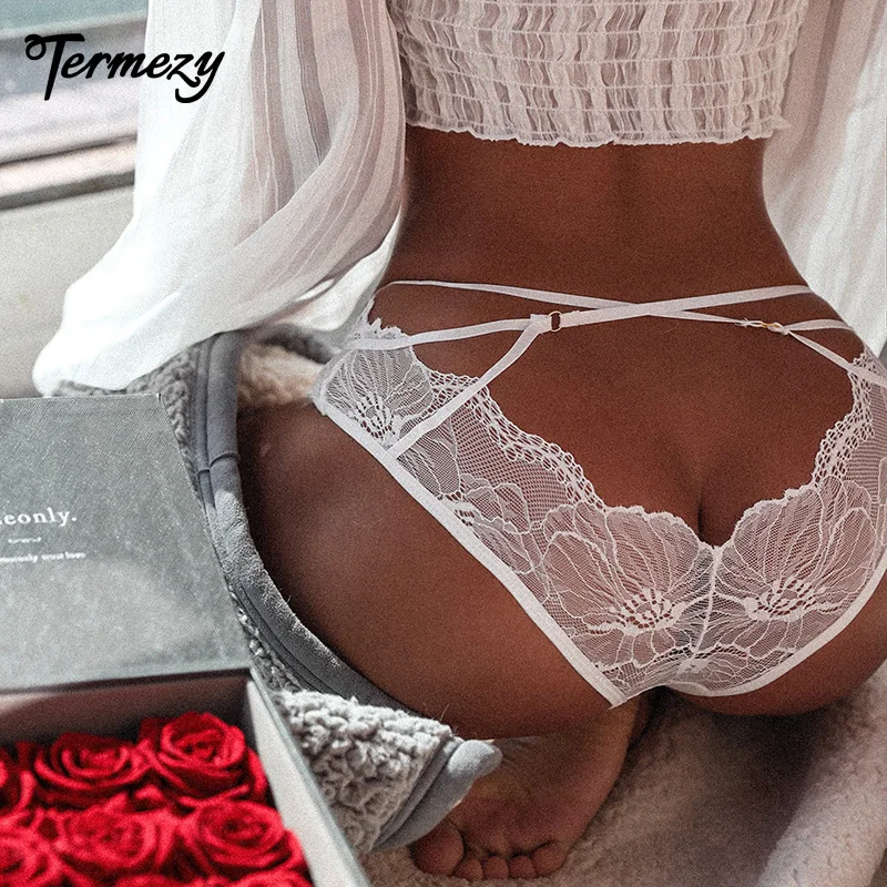 TERMEZY Для женщин сексуальные кружевные трусики стринги искушение сексуальное
