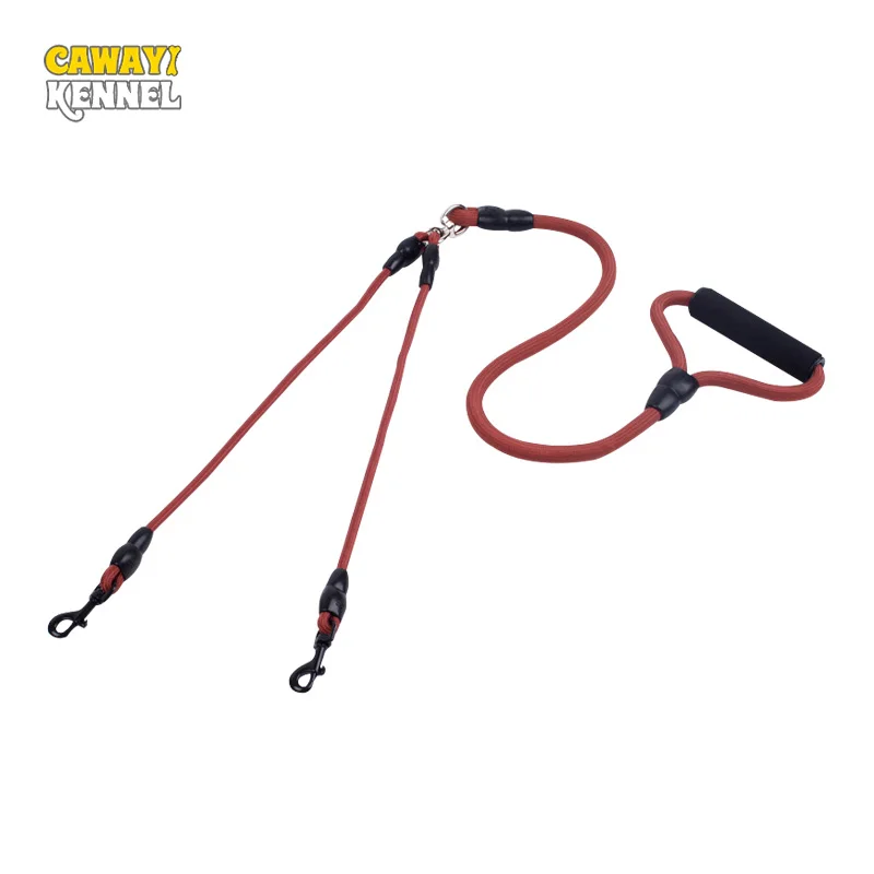 CAWAYI питомник двойной поводок для собак двух нейлоновый 2 способа два поводка