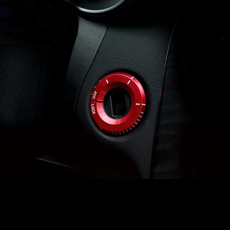 Стайлинг автомобиля крышка переключателя зажигания отделка кольцо для ключей