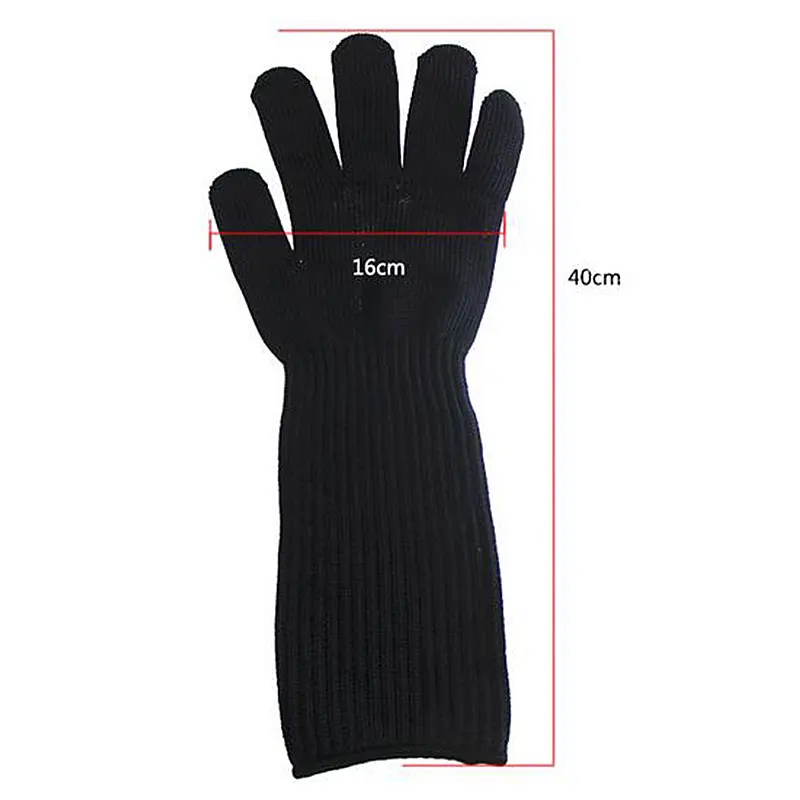

Long Anti-cut Working Gloves Metal Stainless Steel Wire Cut Resistant Gloves Anti-knife Tactical Butcher Protective Gloves 1Pair