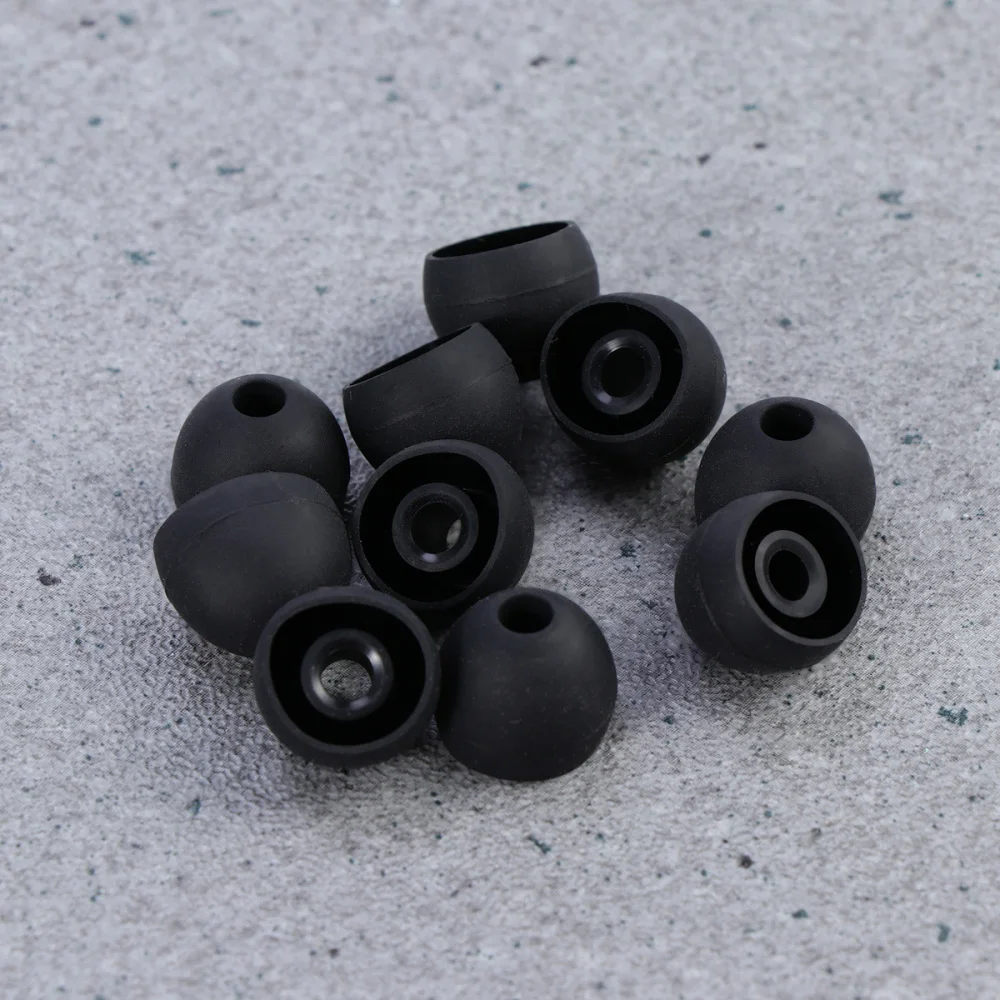 

10pcs 13MM Replacement Earbuds Silicone Earphone Tips Noise Cancelling Earbud Caps (Black)