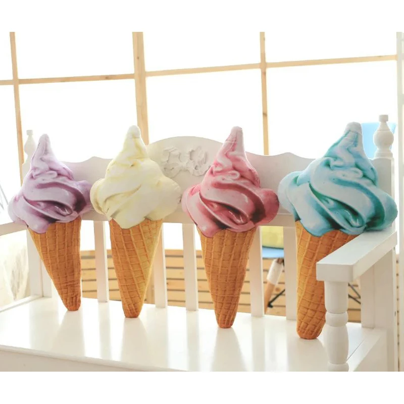 Аниме плюшевая подушка 3 размера набивные животные еда мороженое конусное