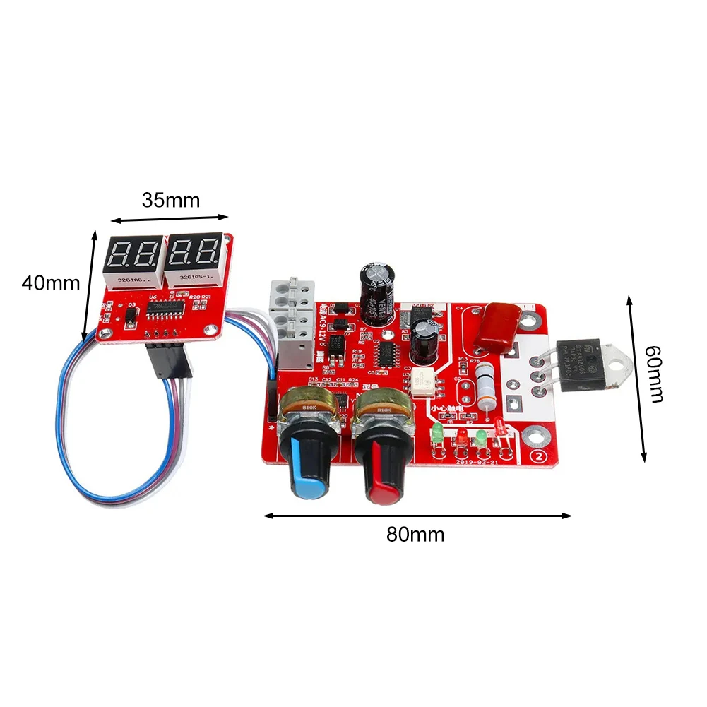 

NY-D01 Digital Display Spot Welding Machine Control Spot Welder Power Supply Transformer Timing Current Controller Board Panel