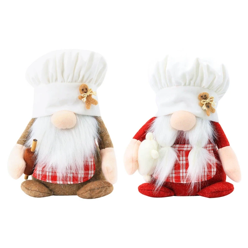 

Chef Gnome Plush Doll for Tiered Tray Shelf Table Party Wedding Home Decoration