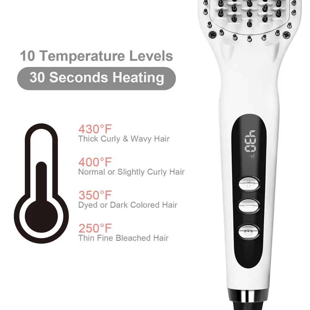 Выпрямитель для волос FMK электрический выпрямитель с ЖК дисплеем быстрый