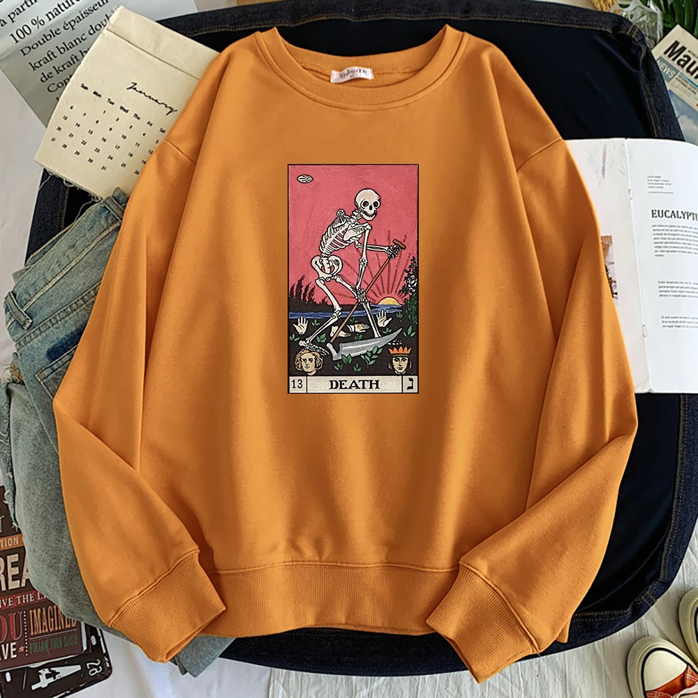 

2021 Death Tarot Scary Anime Printed Hoody Comfortable Casual Sportwear Warm Brand Men'S Hoodie Oversized Fleece Male Hoodies