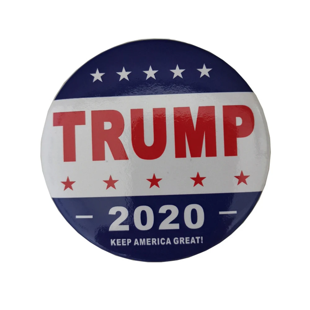 Trump 2020 брошь на выбор TRUMP KEEP AMERICA большая с принтом унисекс 4 8 см диаметр особое