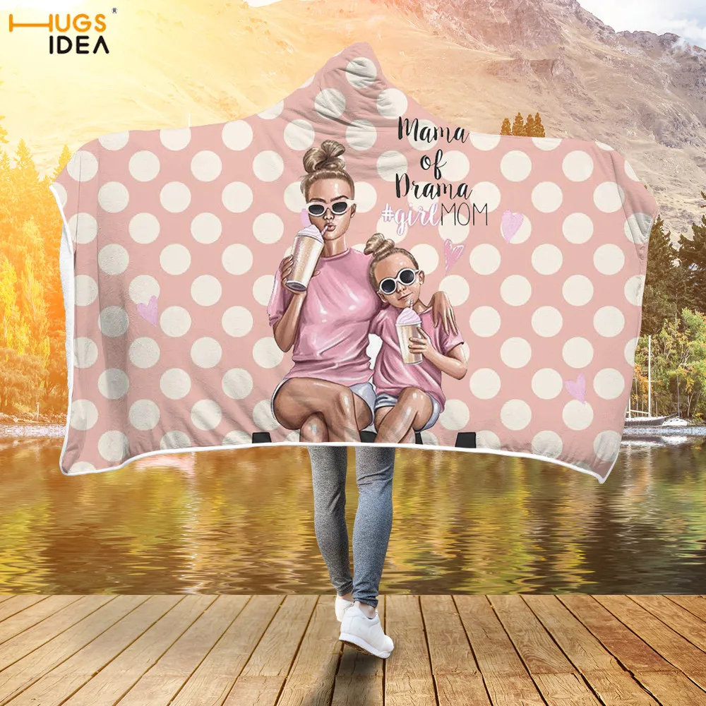 HUGSIDEA супер мама с рисунками из мультфильмов капюшоном узором в виде Одеяло