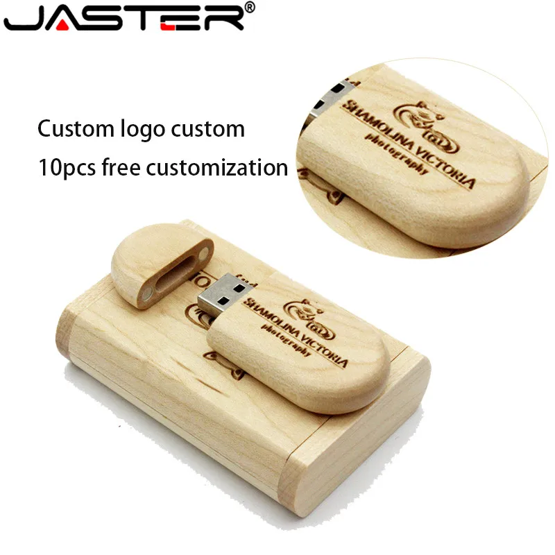 Флэш-накопитель JASTER гравировка по дереву деревянный логотип 4 ГБ 8 16 32 64