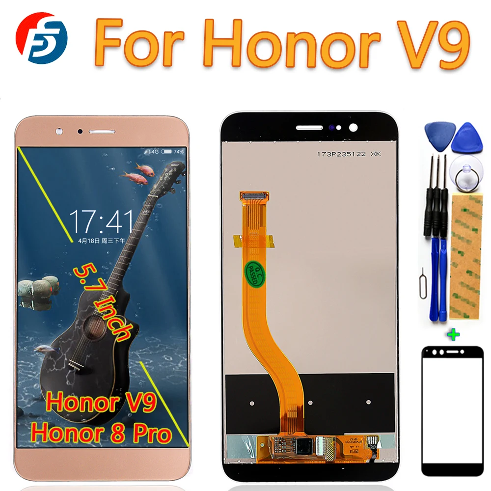 100% протестированный сенсорный экран для huawei Honor 8 Pro/huawei V9 DUK L09 AL20 5 7 дюймов ЖК