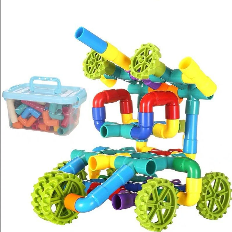

Water pipe building blocks for children to assemble multi-functional 3-6-year-old intelligence toys