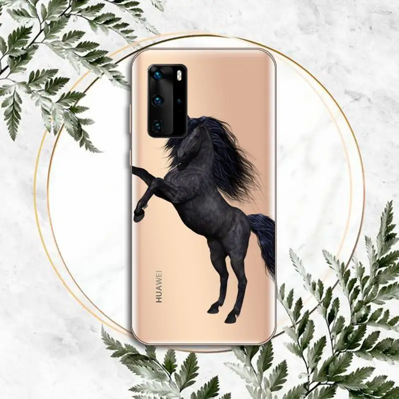 

horse Animal running Phone Case Transparent for Huawei P honor 8 10i 20 30 40 smart 2019