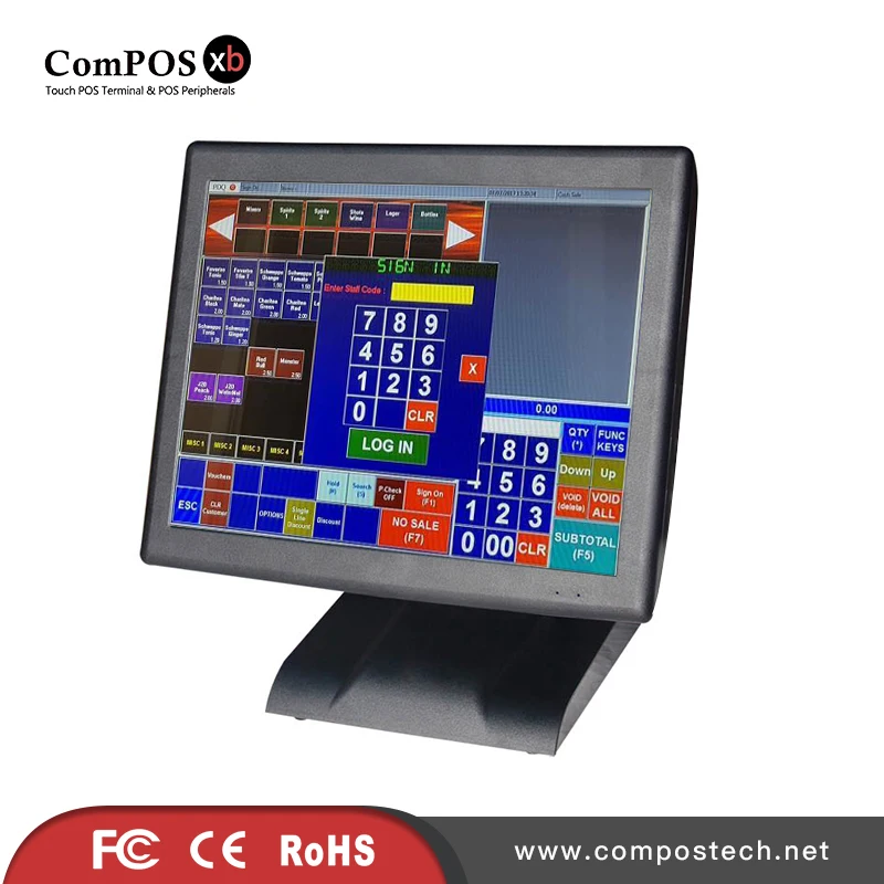 Pos терминал 5 проводов резистивный сенсорный экран 15 ''pos система Заводская