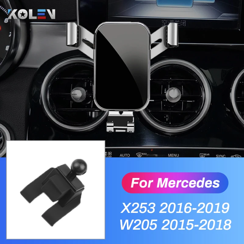 Автомобильный мобильный телефон держатель для Mercedes Benz C Class W205 GLC X253 2015 2016 2017 2018 2019