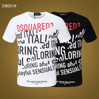 new dsquared2 mens womens printed lettersround neck short sleeve street hip hop pure cotton tee t shirt 8001