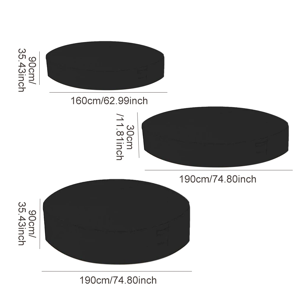 

Outdoor Spa Hot Tub Cover Weather Resistant Solid Shade Protector Easy Clean Waterproof Portable Round Moisture Proof Anti UV