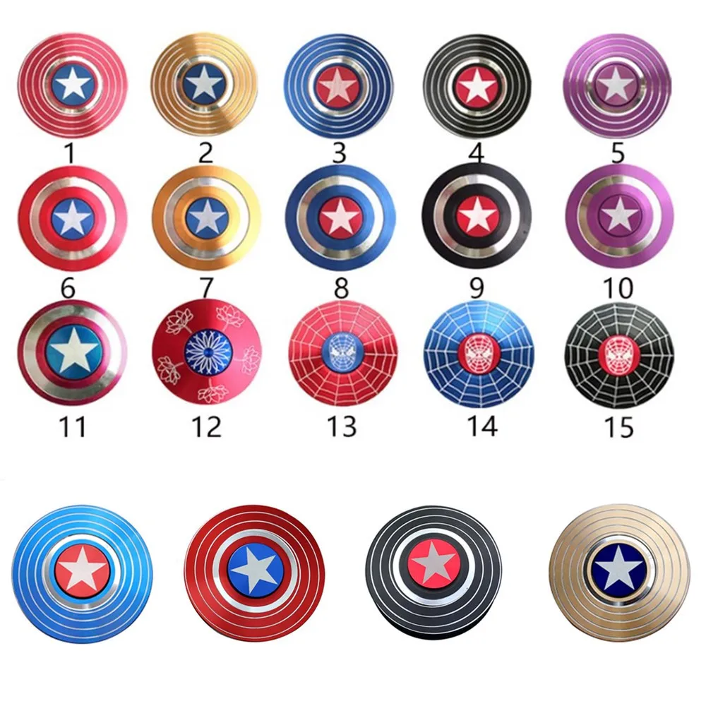 Фиджет Спиннер Marvel игрушки новый Капитан Америка гироскоп щит игрушка для