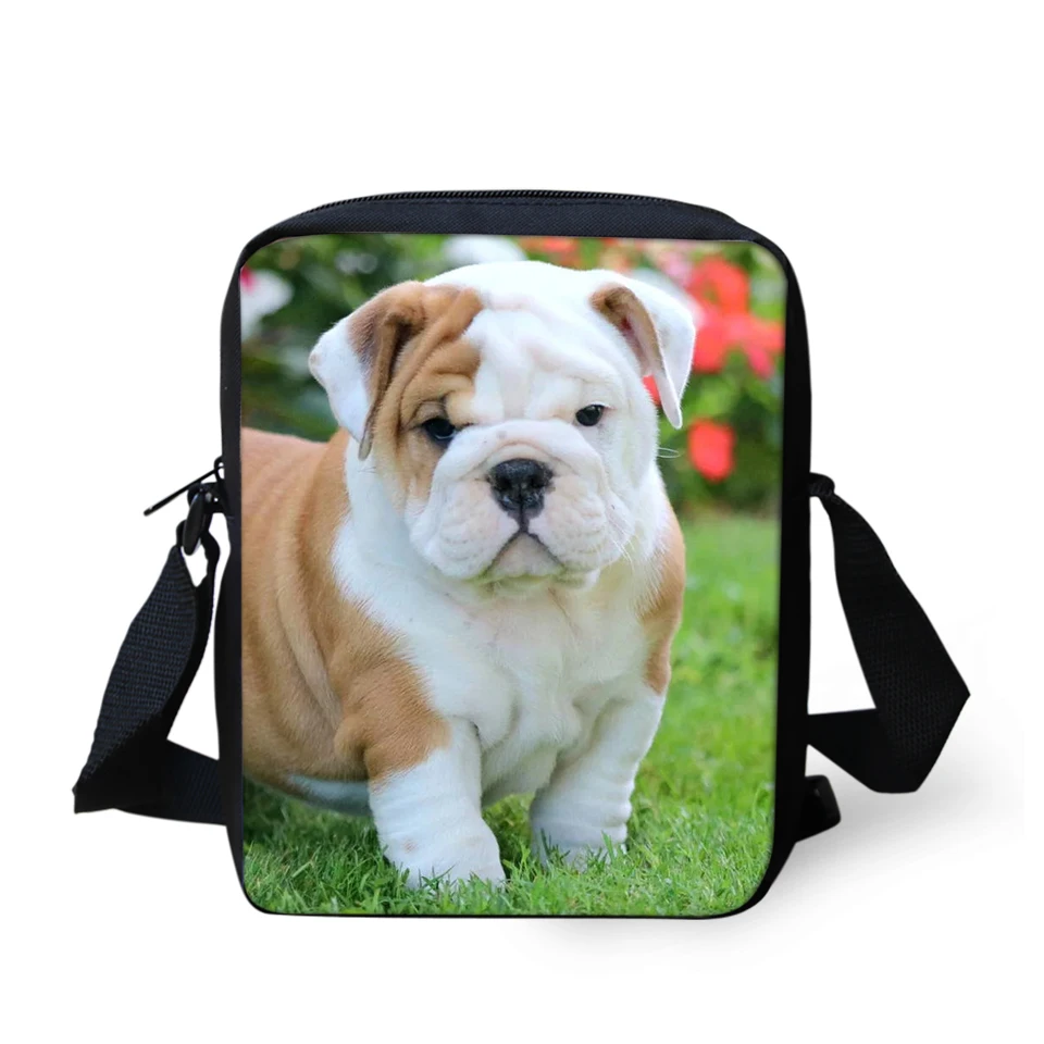

HaoYun Fashion Women Messenger Bags Cute Bulldogs Animal Prints Pattern Shoulder Bags Girls Flaps Handbags Kids Mini Mochila