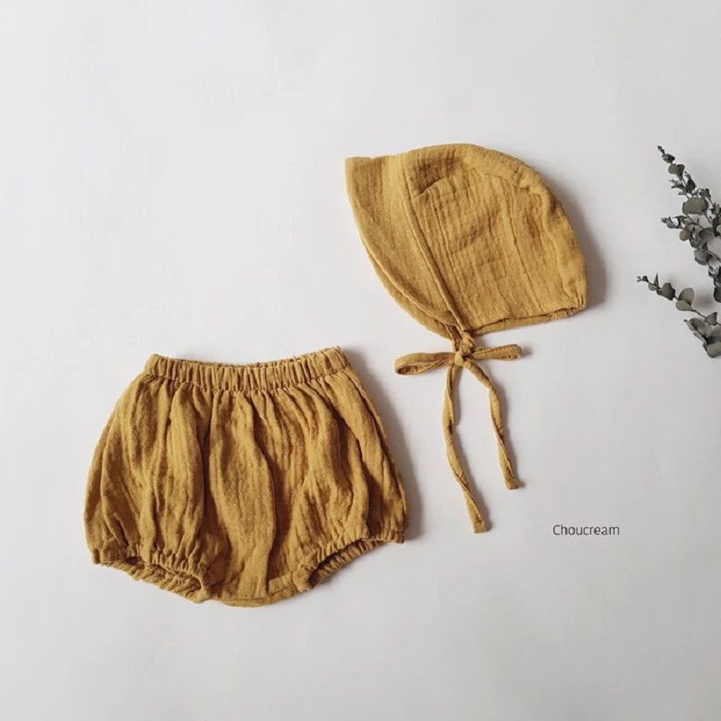 Мягкие шаровары для маленьких девочек новый комплект из муслина шорты с двойной