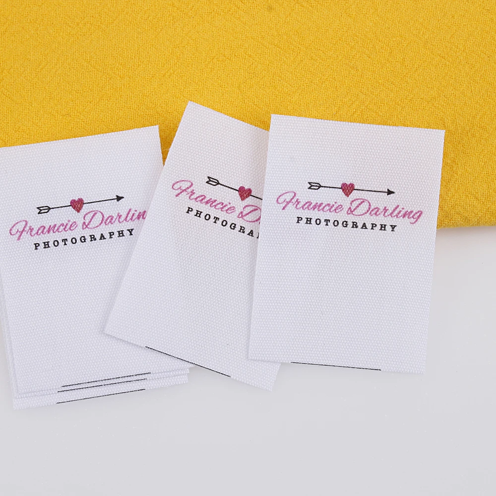 Пользовательская швейная этикетка бирки ручной работы имя хлопковая лента