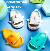 summer shark baby shoes boys and girls solid color slippers soft non slip soles newborn beginners and toddlers casual slippers
