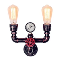 water pipe led wall lamps retro industrial style design iron rust wall light vintage loft lamp for bar cafe aisle living room