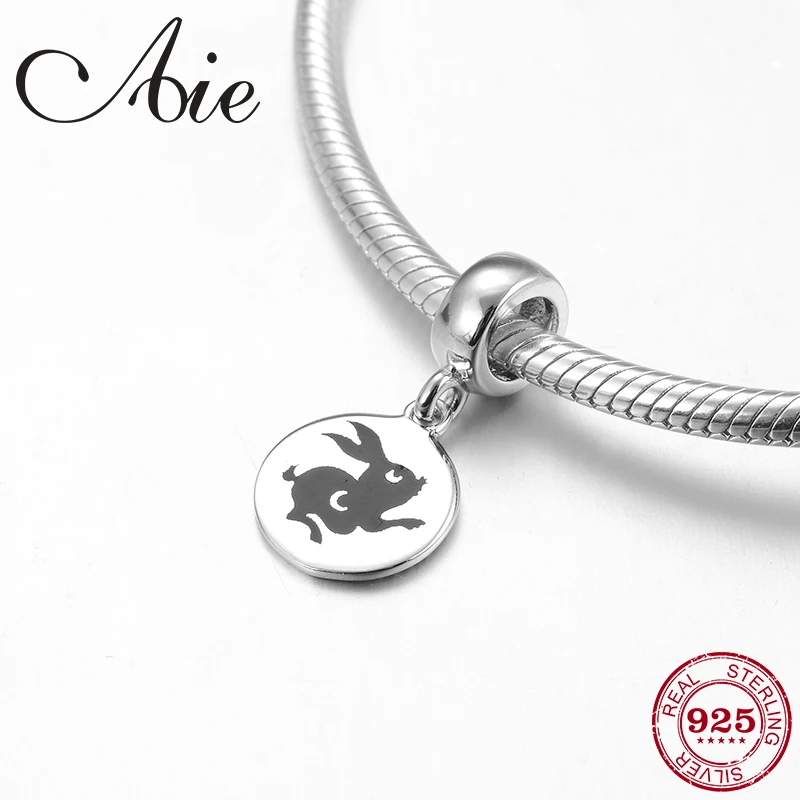 Серебро 925 пробы красивые 12 китайских зодиакальных кроликов изящные подвески