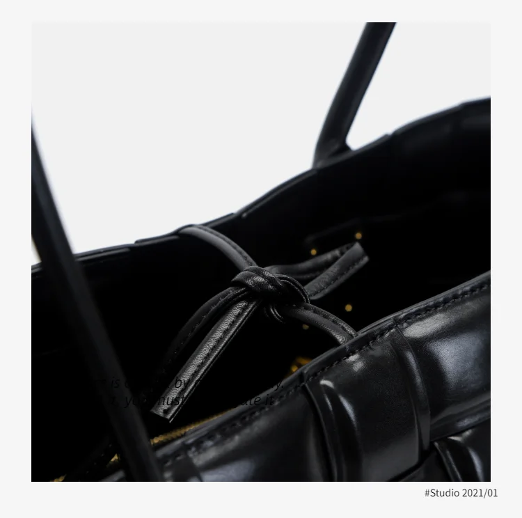 

Fashion Cowhide Weave Handbag 2021 New Fashion Casual Large Capacity Totes Real COW Leather Commuter Shoulder Messager Bag