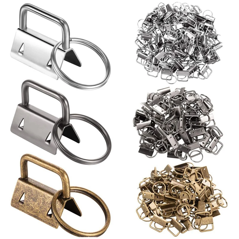 

150 Pieces of Keychain Hardware 3 Colors Tail Clip with Accessories Keychain Keychain Hardware 1 .25Inch 32mm