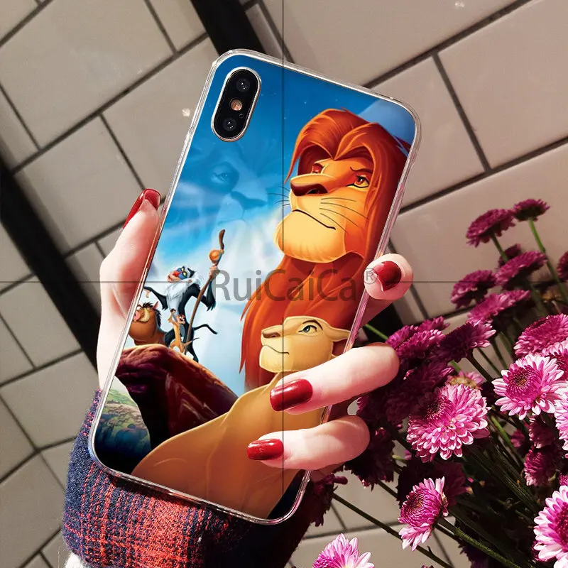 Ruicaica Король Лев ТПУ Мягкий силиконовый чехол для телефона iPhone 8 7 6 6S Plus 5 5S SE XR X XS MAX