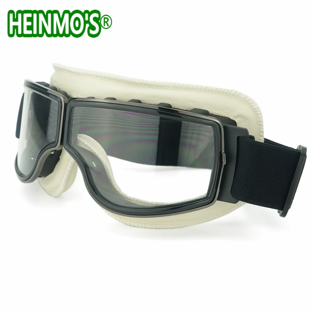 Белые кожаные очки с прозрачными линзами во время Второй мировой войны RAF