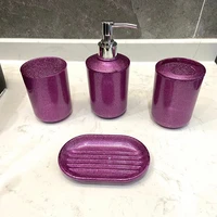 4pcsset plastic bathroom accessories set washing tools toothbrush toothpaste holders soap dispenser soap box household wash set