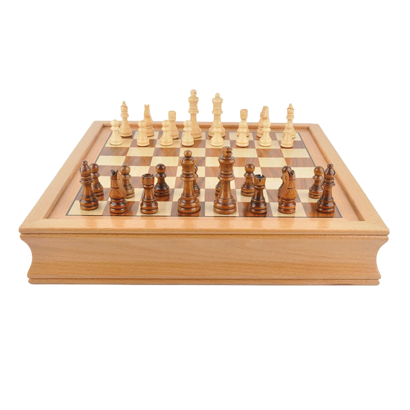 

Wooden Chessboard Walnut Solid Wood Board Chess Game International Chess Set For Party Family Fun Activities