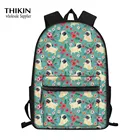 Школьный рюкзак для детей с принтом мопса из мультфильма тикин, школьный рюкзак для детей, женский рюкзак с цветочным принтом, сумка для ноутбука