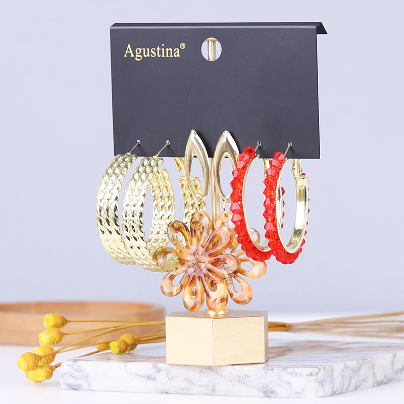 Модные красные серьги-кольца с искусственным жемчугом | Украшения и аксессуары