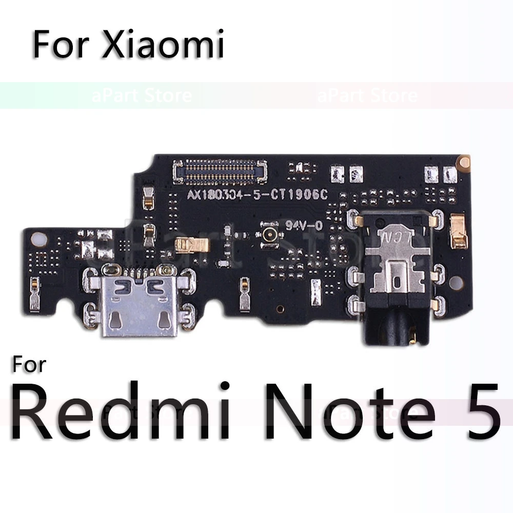 For Redmi Note 5 Для Xiaomi mi Red mi Note 5 5A 6 7 Plus Pro Global USB Дата зарядный порт зарядное устройство док-станция гибкий кабель Замена - Цвет: For Redmi Note 5
