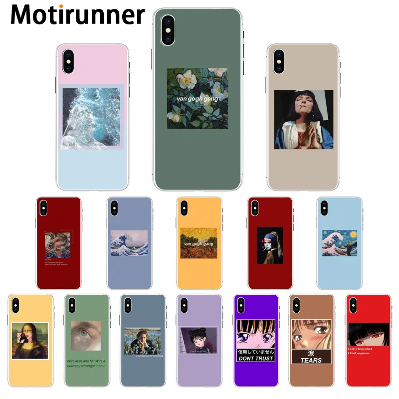 Отличный художественный эстетический чехол из мягкого ТПУ для iPhone 5 5S 6 6S 7 8 Plus X Xs