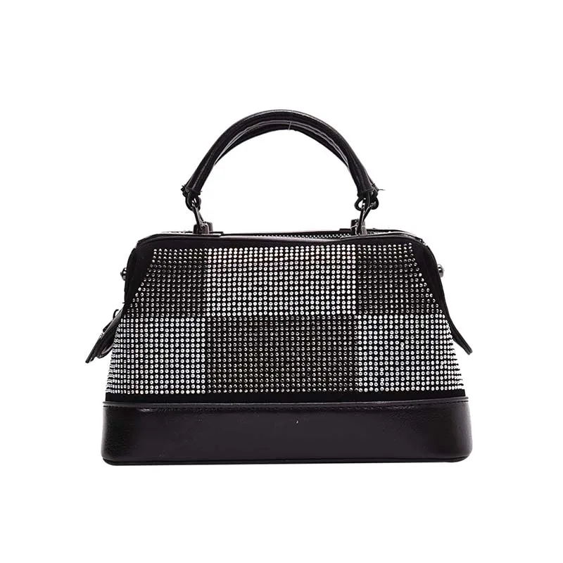 Fashion Women Handbags PU Diamond Totes Bag Top-handle color matching Crossbody Shoulder Lady Simple Style Hand Bags | Багаж и сумки