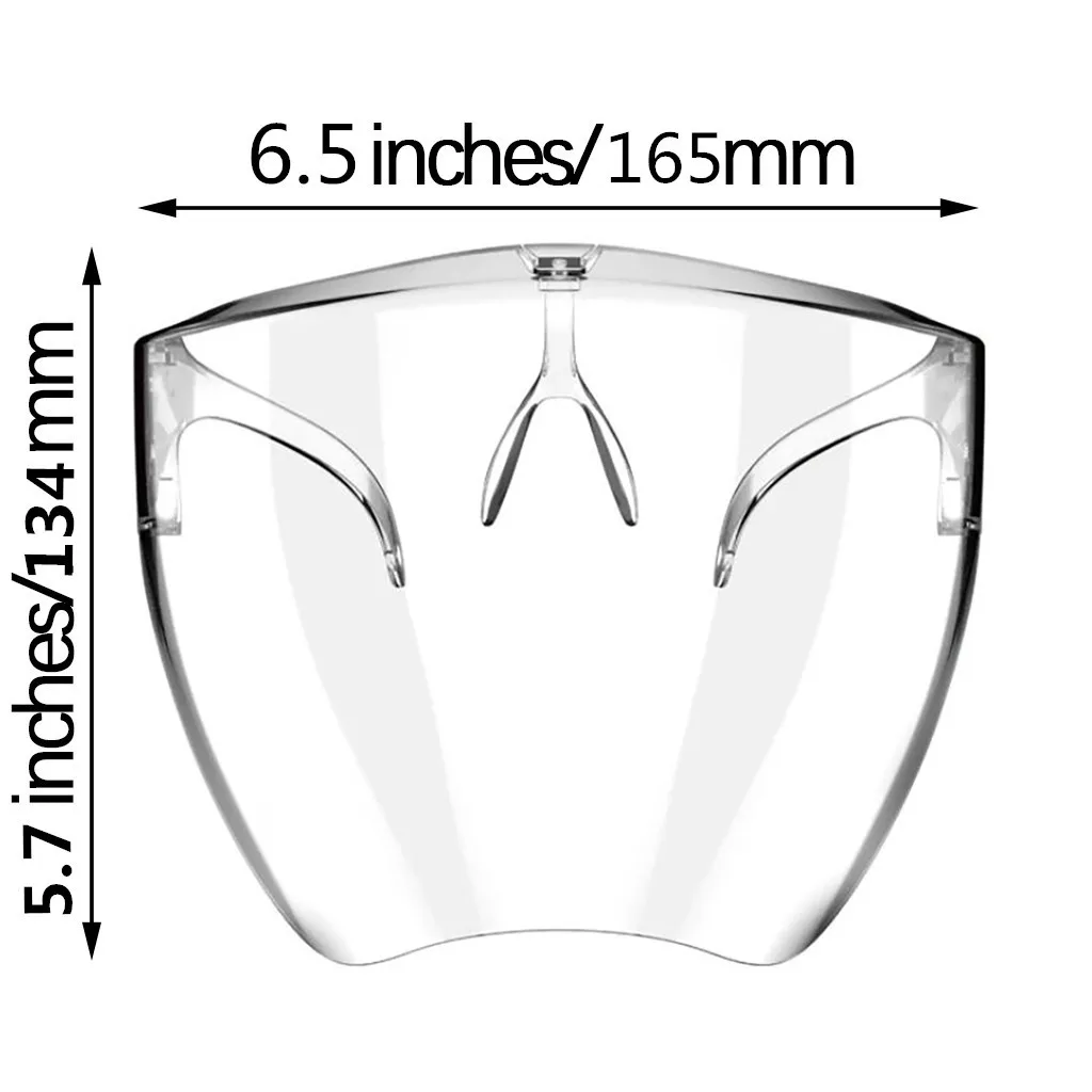 

PE Anti-fogging Face Shield Oversized Visor Wrap Shield with Anti-fog spray Large Mirror Guard Protector Halloween Mask Kitchen